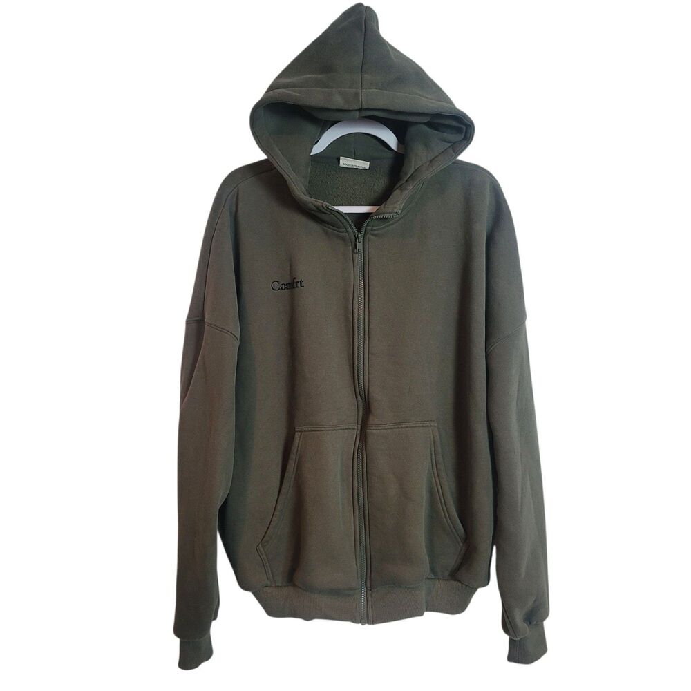 Comfort Cloud Heavyweight Hooded Sweatshirt Unisex Medium M Green Oversized Cozy